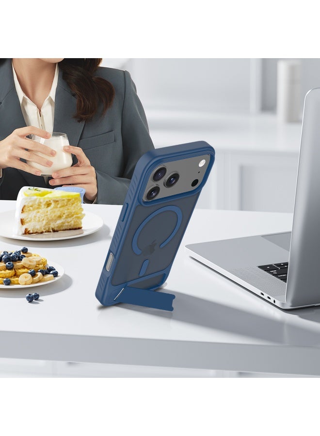 ZXING Military Grade MagSafe iPhone 17 Pro Max Case in Deep Blue with Drop Protection Adjustable Stand and Slim Profile - Image 1